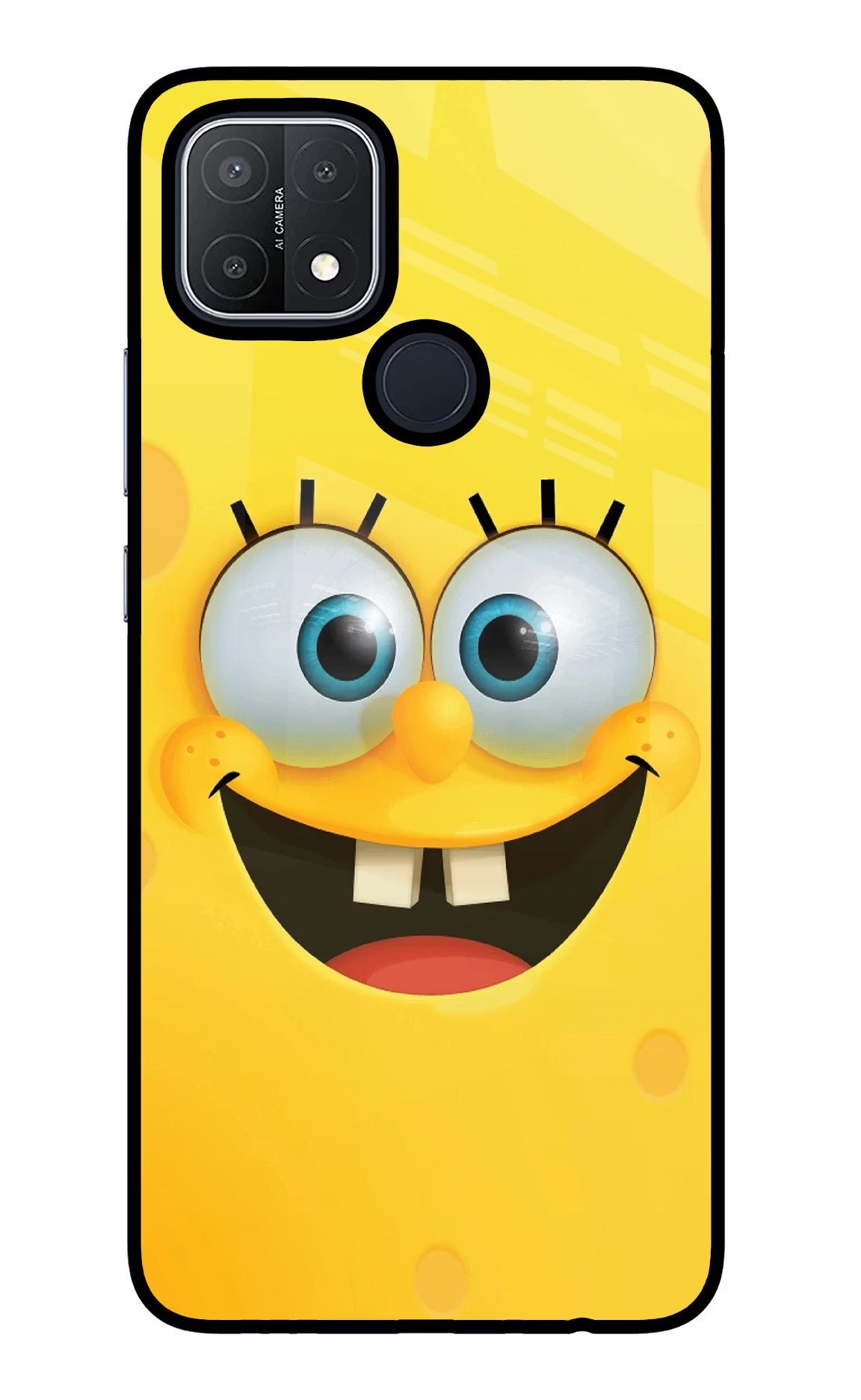 Sponge 1 Oppo A15/A15s Glass Case Back Cover by Casekaro