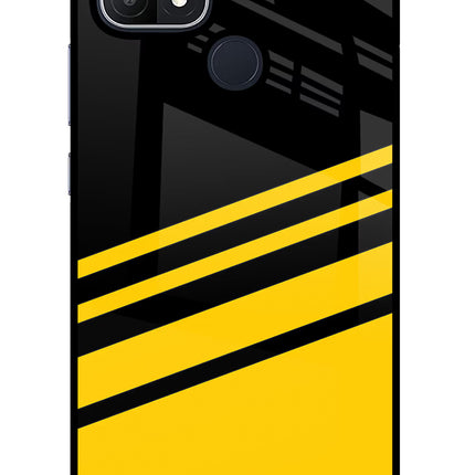 Yellow Shades Oppo A15/A15s Glass Case Back Cover by Casekaro