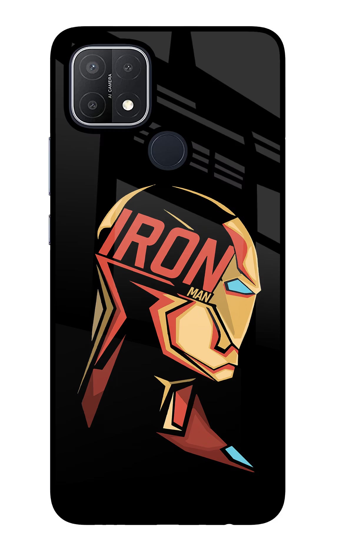IronMan Oppo A15/A15s Glass Case Back Cover by Casekaro
