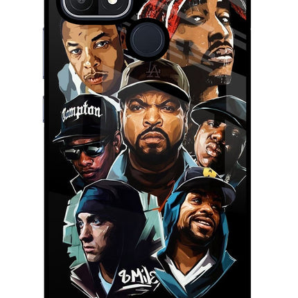 Rappers Oppo A15/A15s Glass Case Back Cover by Casekaro
