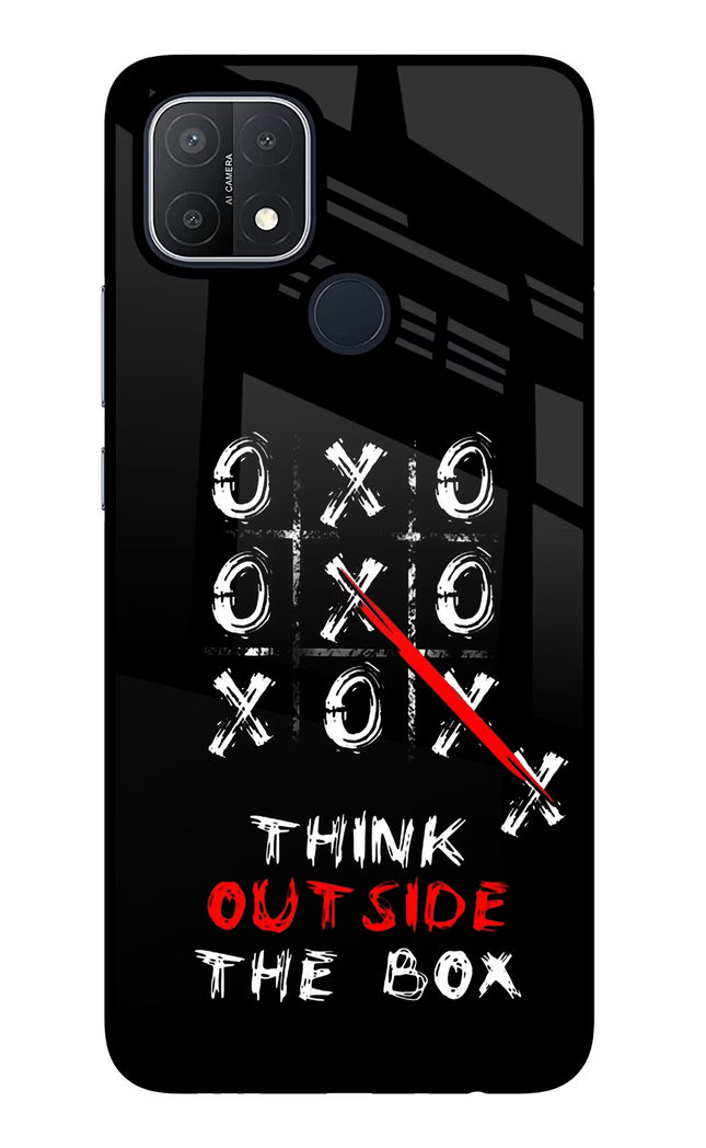 Think out of the BOX Oppo A15/A15s Glass Case Back Cover by Casekaro