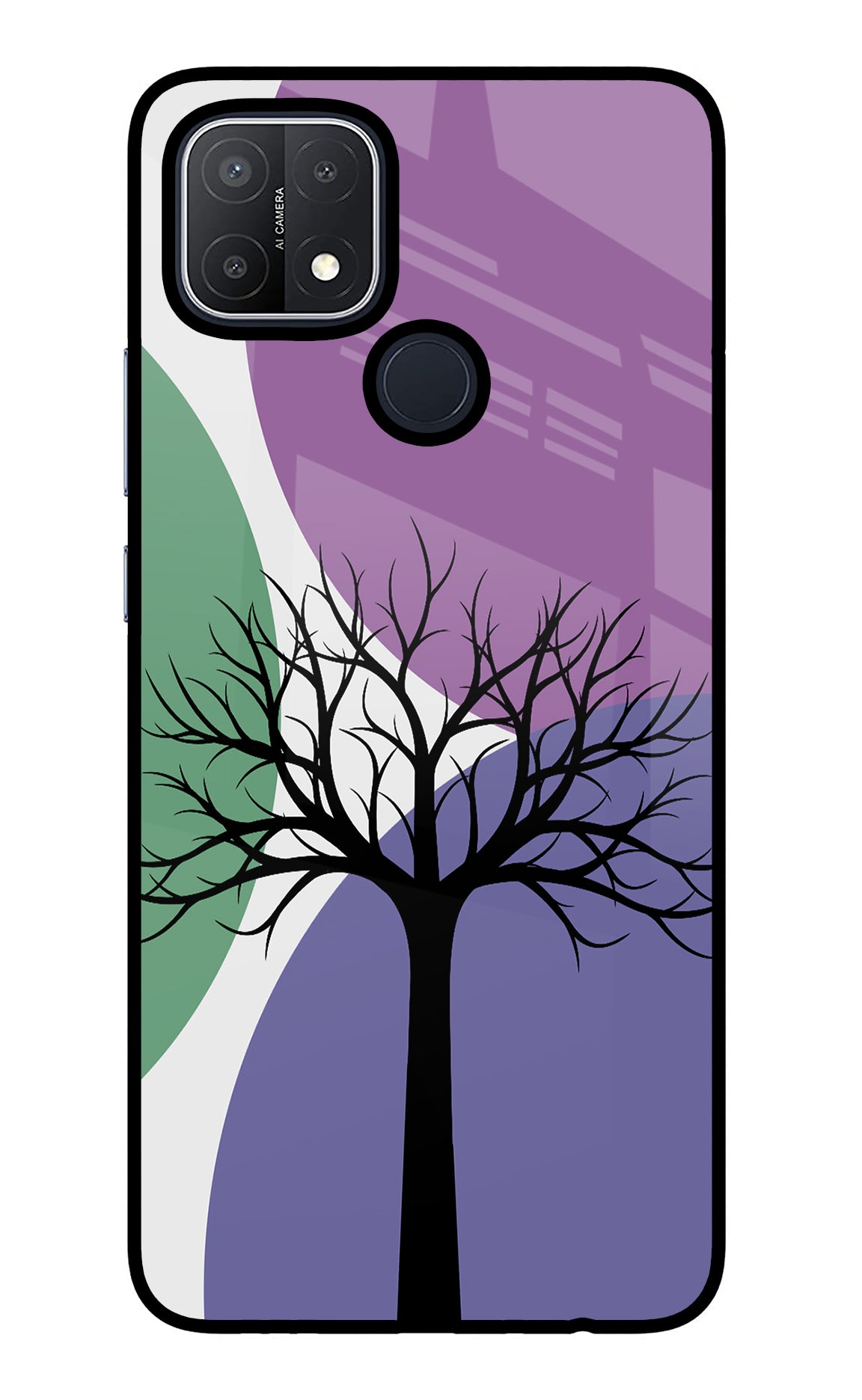 Tree Art Oppo A15/A15s Glass Case