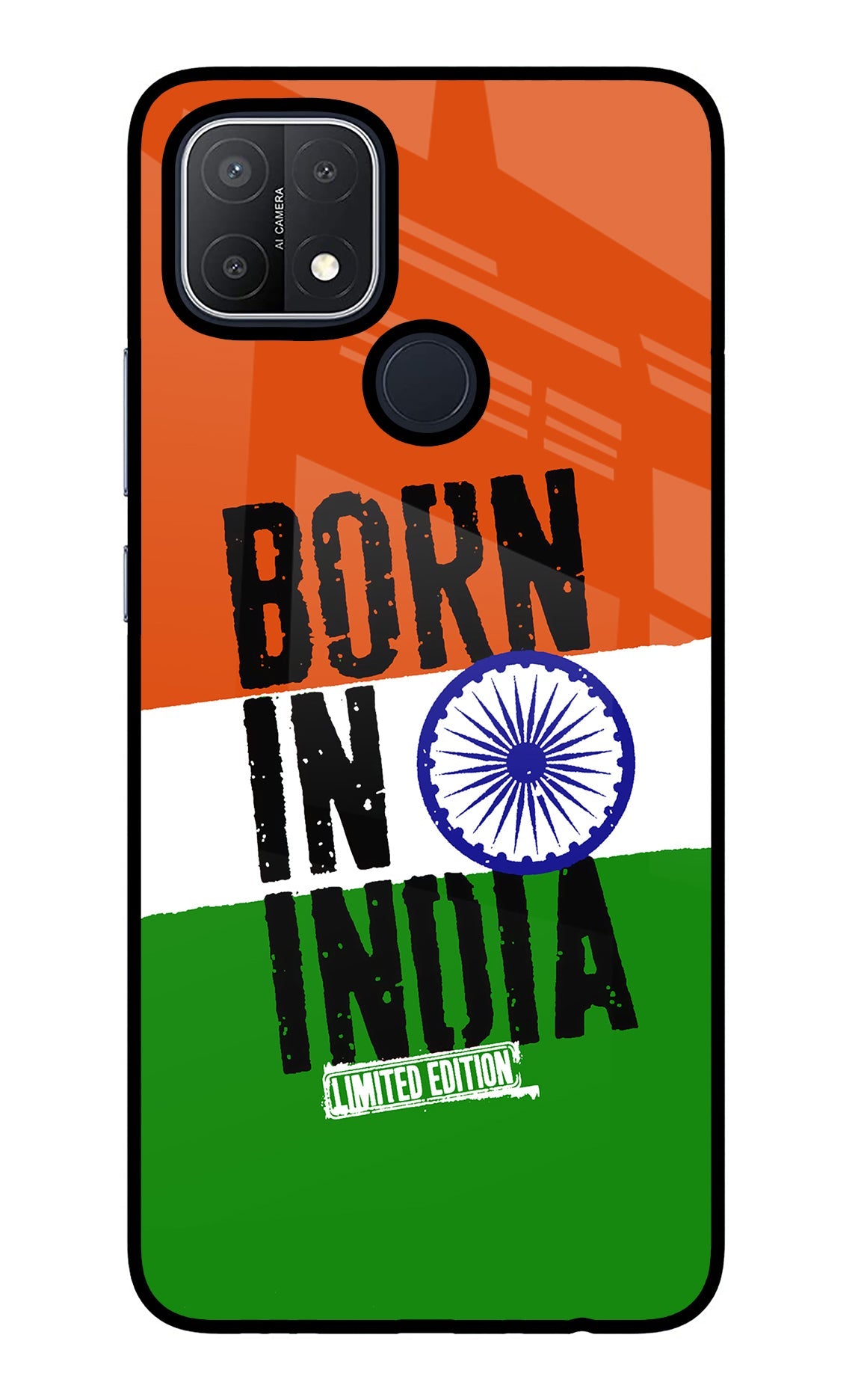 Born in India Oppo A15/A15s Glass Case
