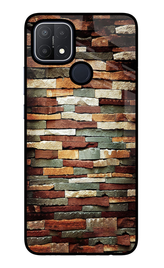 Bricks Pattern Oppo A15/A15s Glass Case