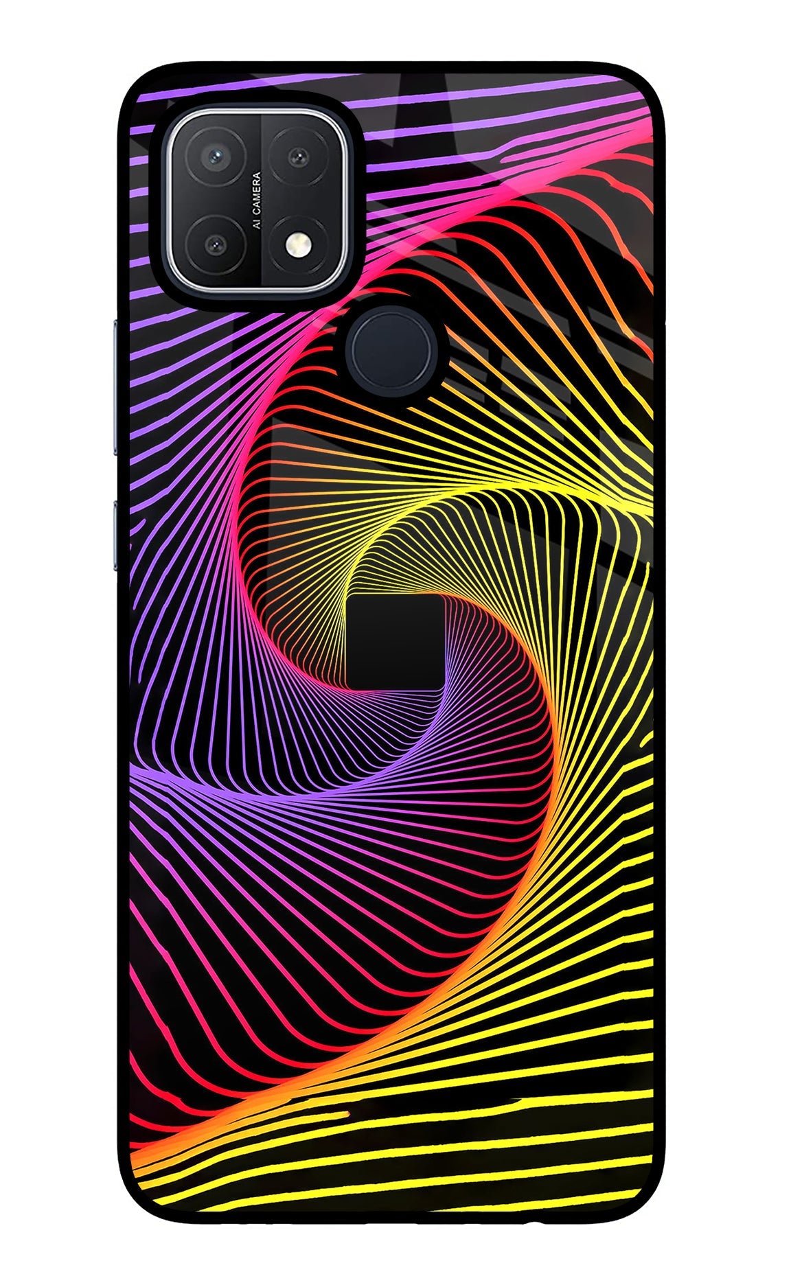 Colorful Strings Oppo A15/A15s Glass Case