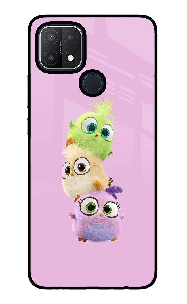 Cute Little Birds Oppo A15/A15s Glass Case Back Cover by Casekaro