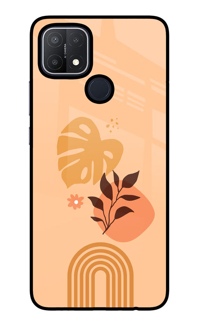 Bohemian Art Oppo A15/A15s Glass Case Back Cover by Casekaro