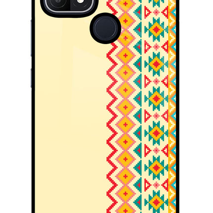 Ethnic Seamless Oppo A15/A15s Glass Case Back Cover by Casekaro