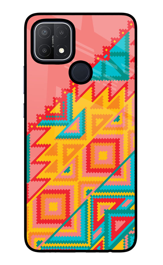 Aztec Tribal Oppo A15/A15s Glass Case
