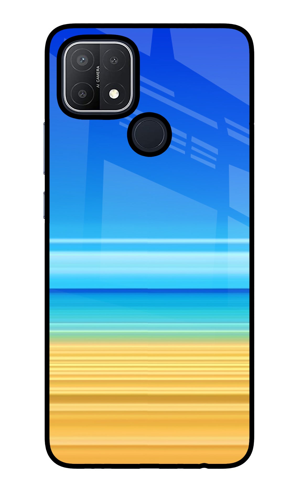 Beach Art Oppo A15/A15s Glass Case