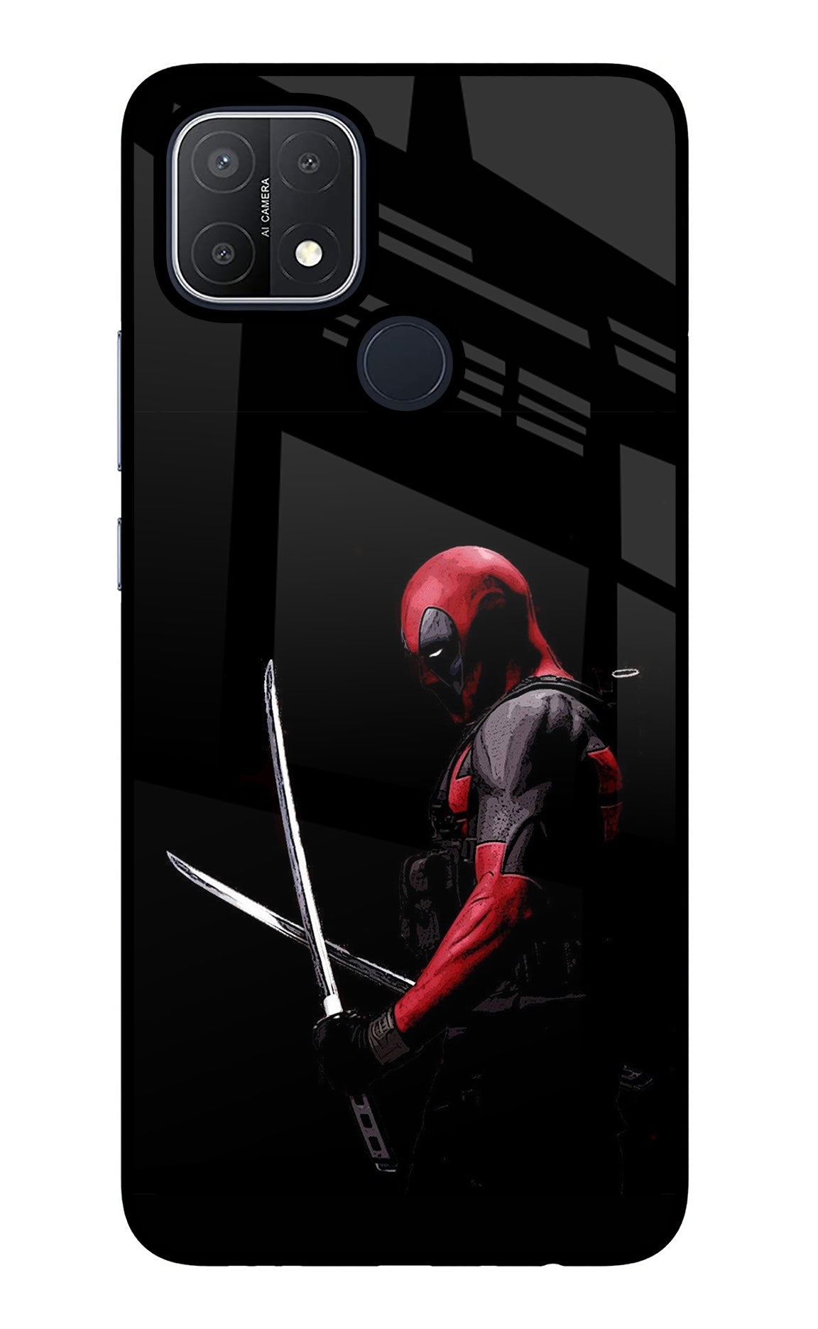 Deadpool Oppo A15/A15s Glass Case