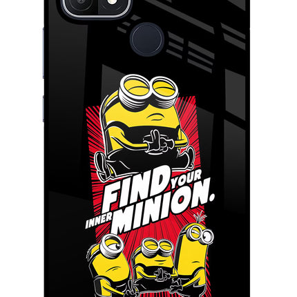 Find your inner Minion Oppo A15/A15s Glass Case Back Cover by Casekaro