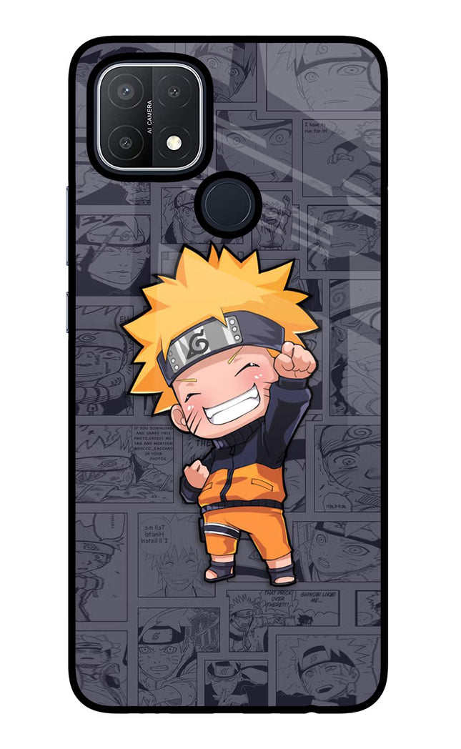 Chota Naruto Oppo A15/A15s Glass Case Back Cover by Casekaro