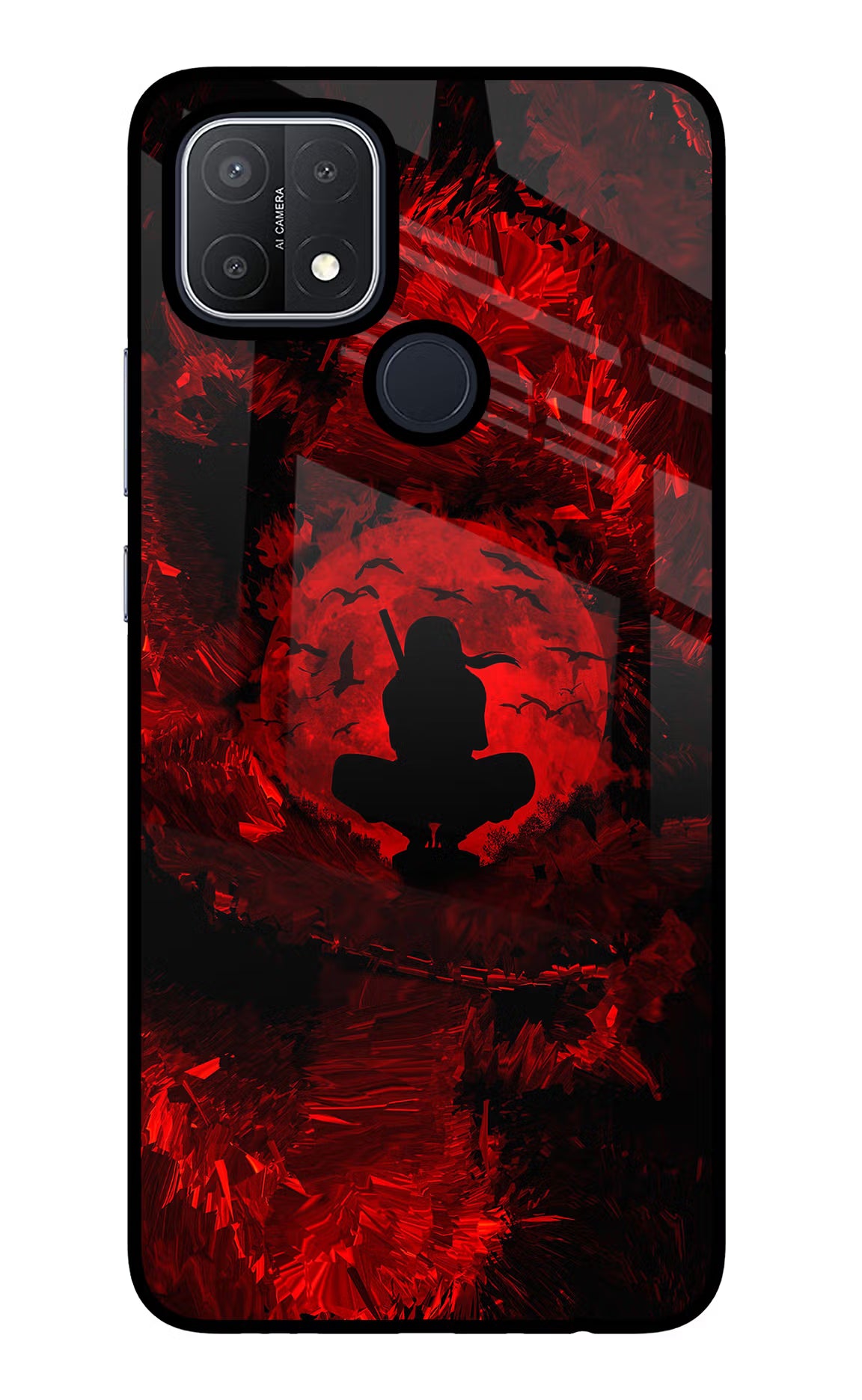 Itachi Uchiha Oppo A15/A15s Glass Case Back Cover by Casekaro