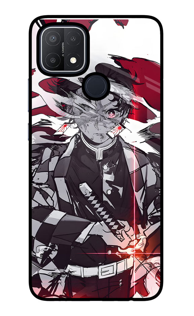 Demon Slayer Oppo A15/A15s Glass Case Back Cover by Casekaro
