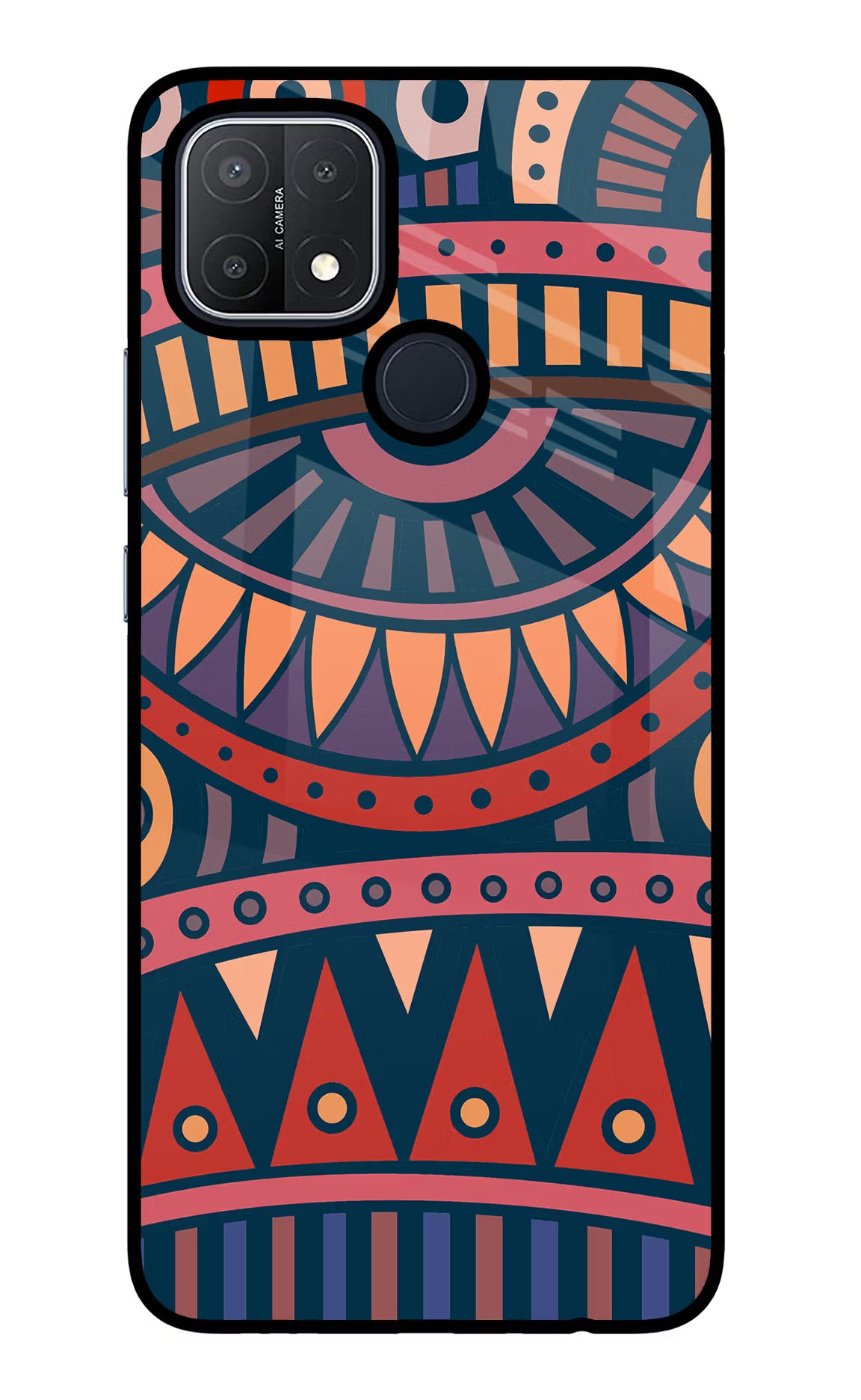 African Culture Design Oppo A15/A15s Glass Case