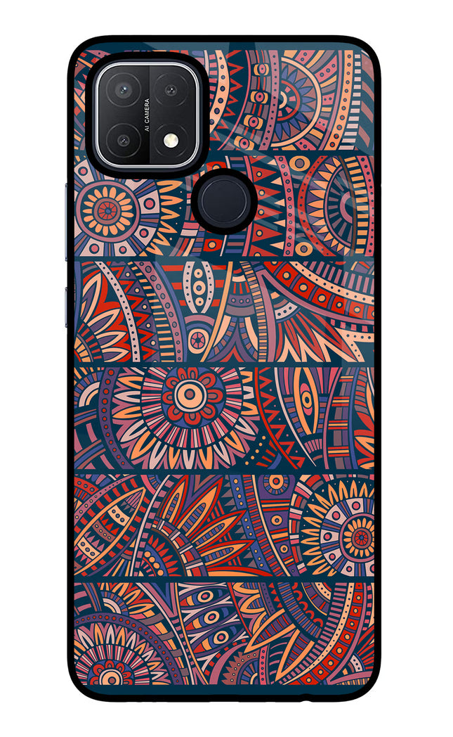 African Culture Design Oppo A15/A15s Glass Case Back Cover by Casekaro