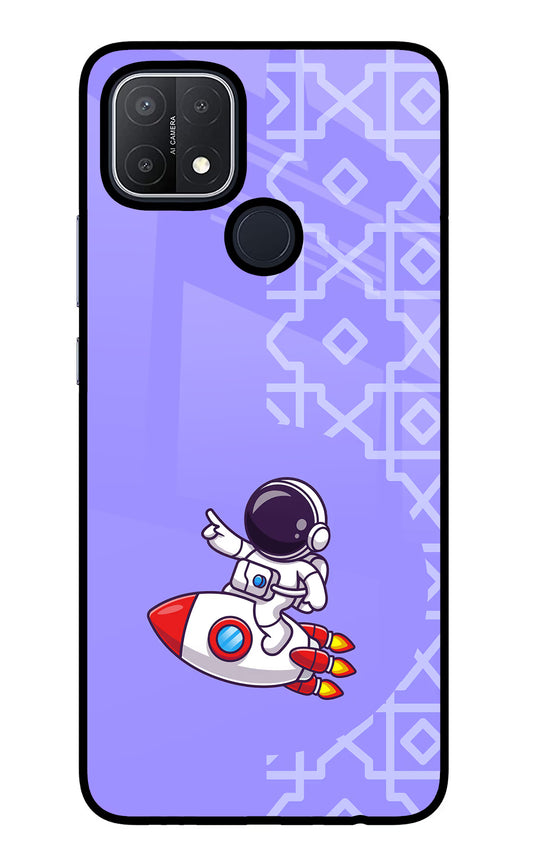 Cute Astronaut Oppo A15/A15s Glass Case