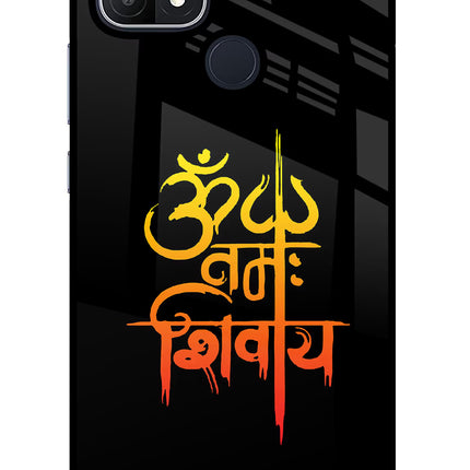 Om Namah Shivay Oppo A15/A15s Glass Case Back Cover by Casekaro
