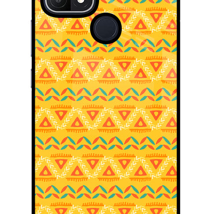 Tribal Pattern Oppo A15/A15s Glass Case Back Cover by Casekaro