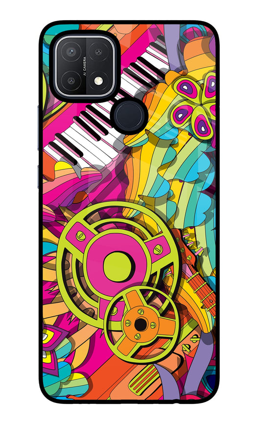 Music Doodle Oppo A15/A15s Glass Case