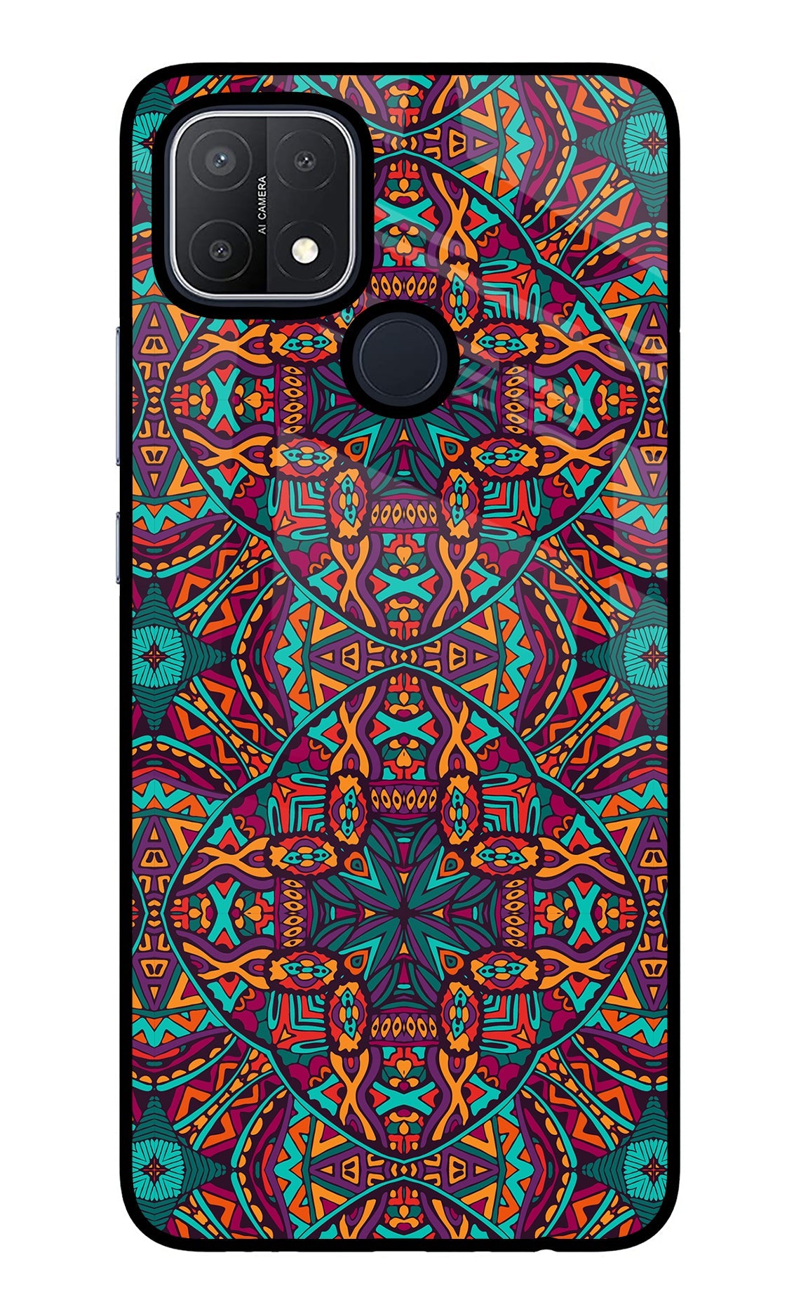 Colour Mandala Oppo A15/A15s Glass Case