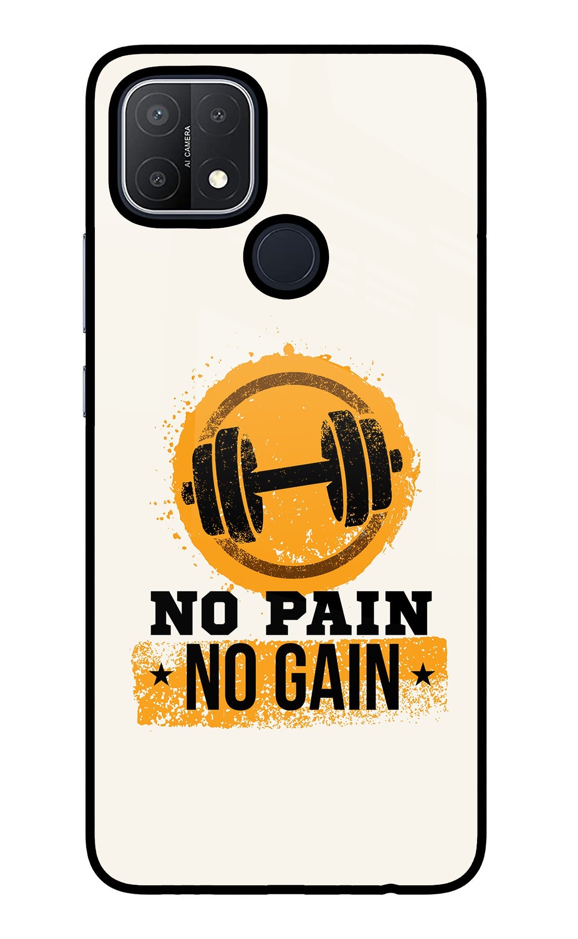 No Pain No Gain Oppo A15/A15s Glass Case