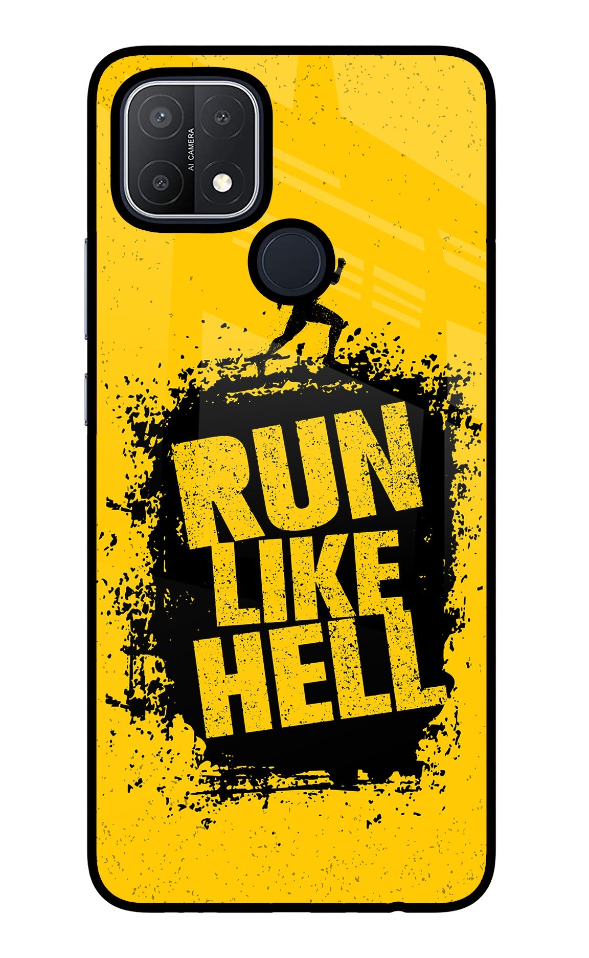 Run Like Hell Oppo A15/A15s Glass Case