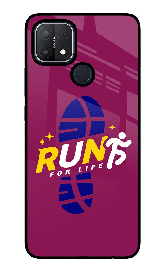 Run for Life Oppo A15/A15s Glass Case