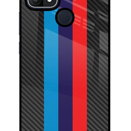 BMW Stripes Pattern Oppo A15/A15s Glass Case