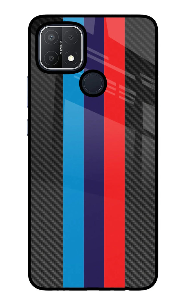 BMW Stripes Pattern Oppo A15/A15s Glass Case