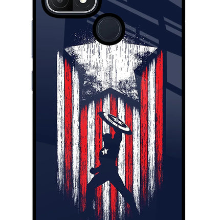 Captain America Marvel Art Oppo A15/A15s Glass Case