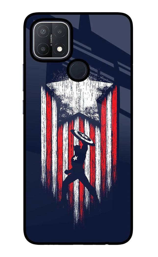 Captain America Marvel Art Oppo A15/A15s Glass Case