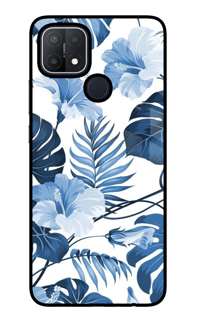 Fabric Art Oppo A15/A15s Glass Case Back Cover by Casekaro