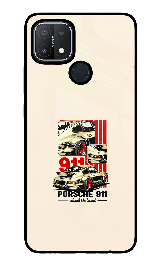 Classic Porsche 911 Oppo A15/A15s Glass Case