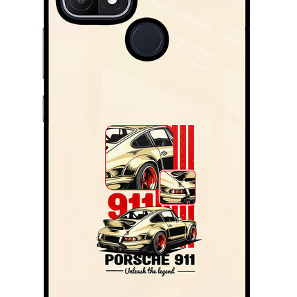 Classic Porsche 911 Oppo A15/A15s Glass Case Back Cover by Casekaro