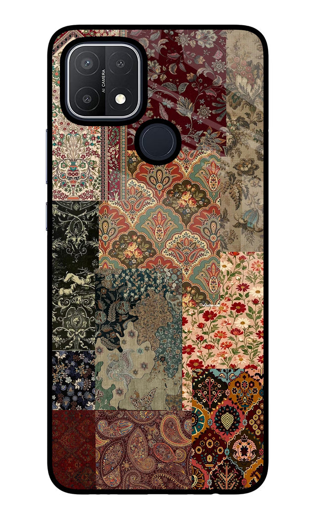 Desi Print Oppo A15/A15s Glass Case Back Cover by Casekaro
