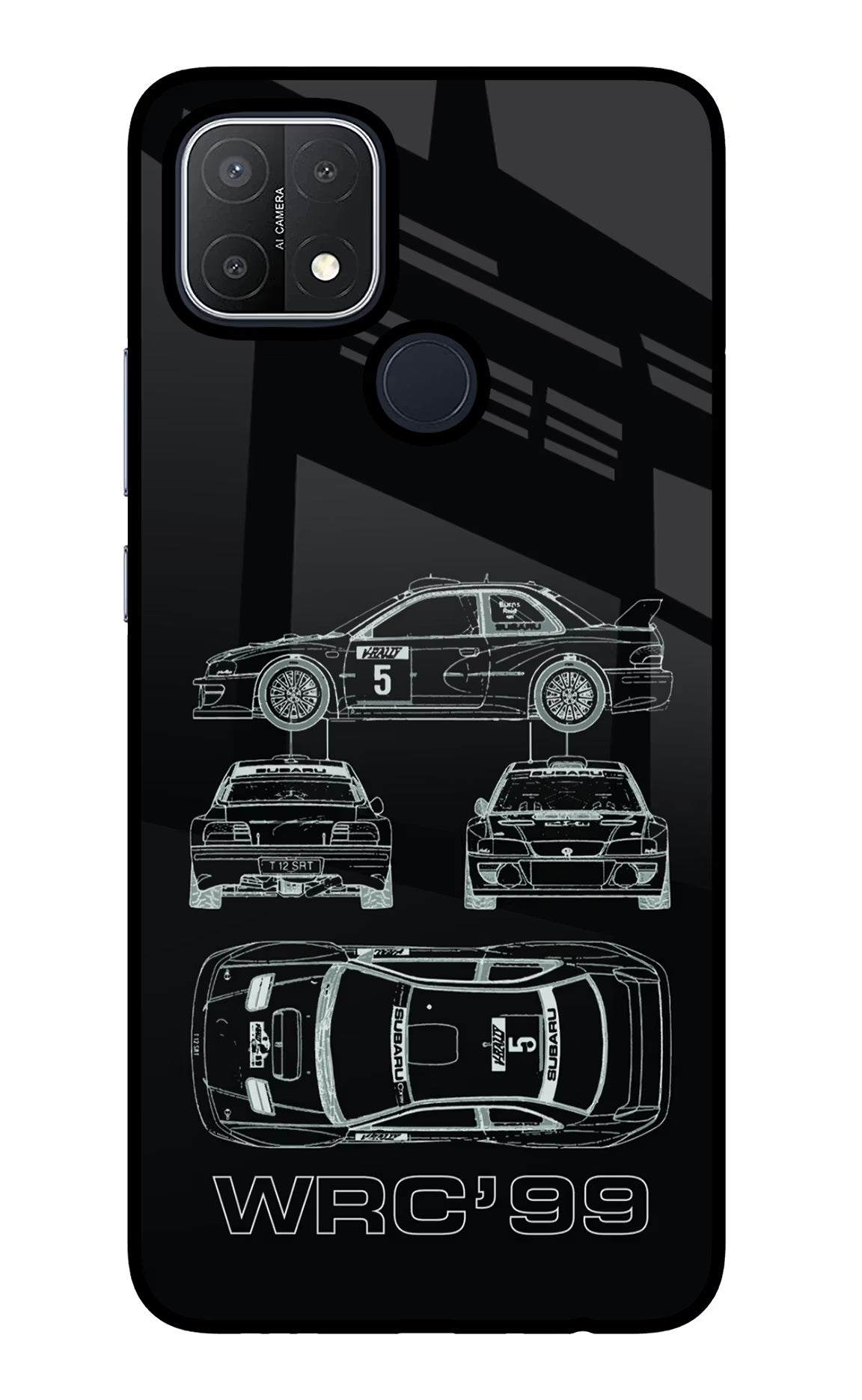 WRC'99 Oppo A15/A15s Glass Case Back Cover by Casekaro