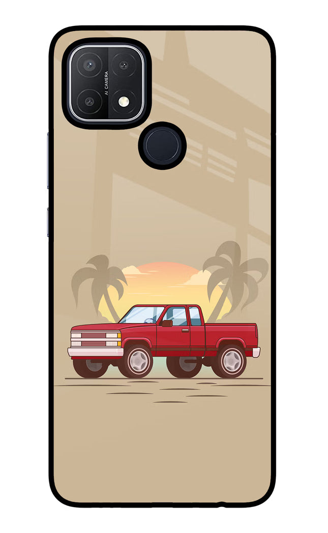 Desert Classic Drive Oppo A15/A15s Glass Case Back Cover by Casekaro