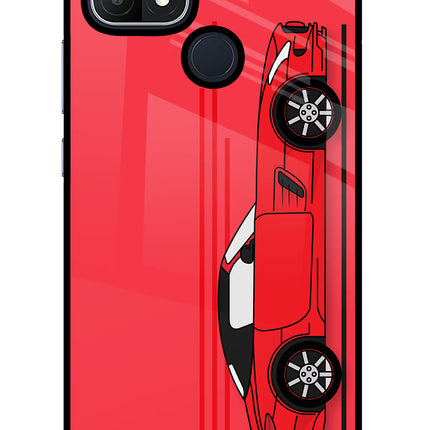 Red Velocity Oppo A15/A15s Glass Case