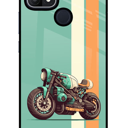 Striped Moto Drift Oppo A15/A15s Glass Case