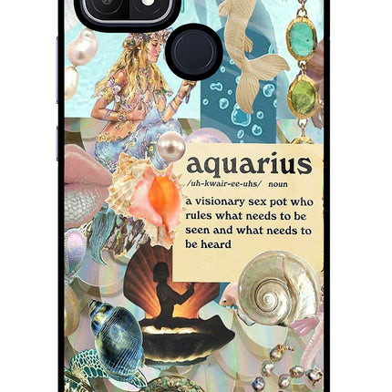 Aquarius Zodiac Oppo A15/A15s Glass Case
