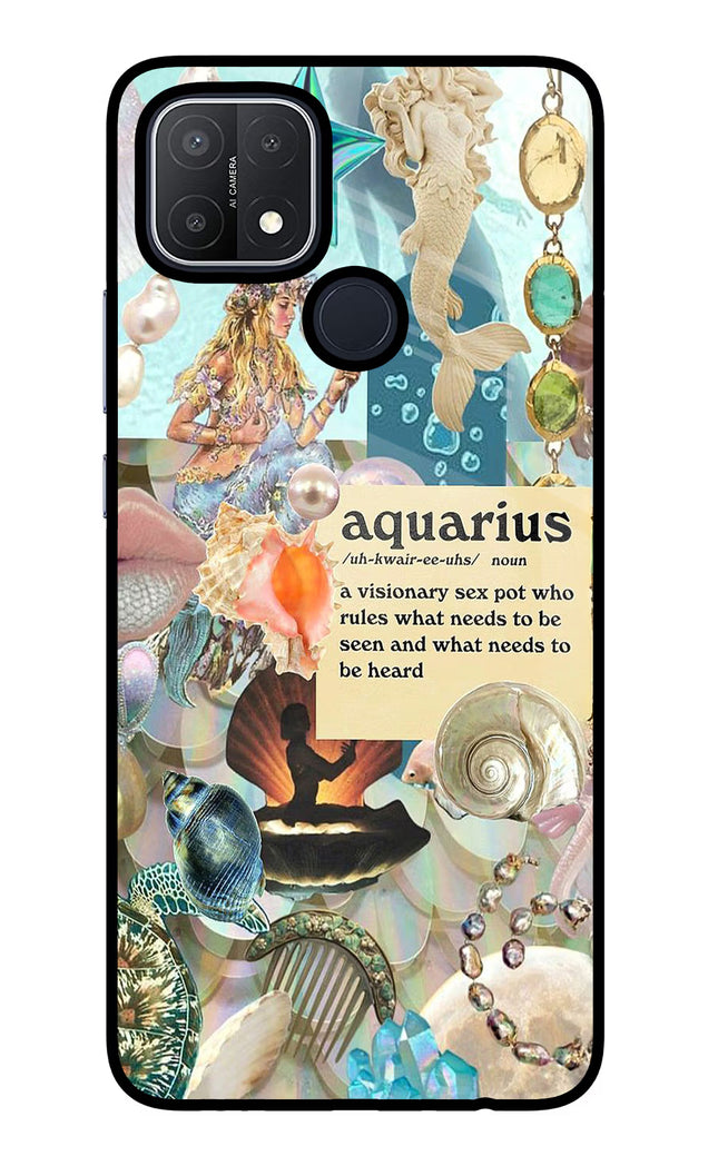 Aquarius Zodiac Oppo A15/A15s Glass Case
