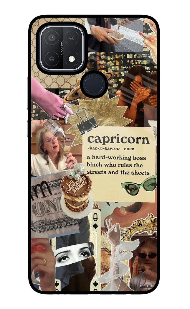 Capricorn Zodiac Oppo A15/A15s Glass Case