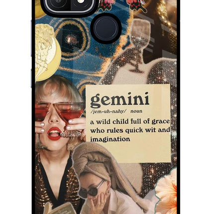 Gemini Zodiac Oppo A15/A15s Glass Case