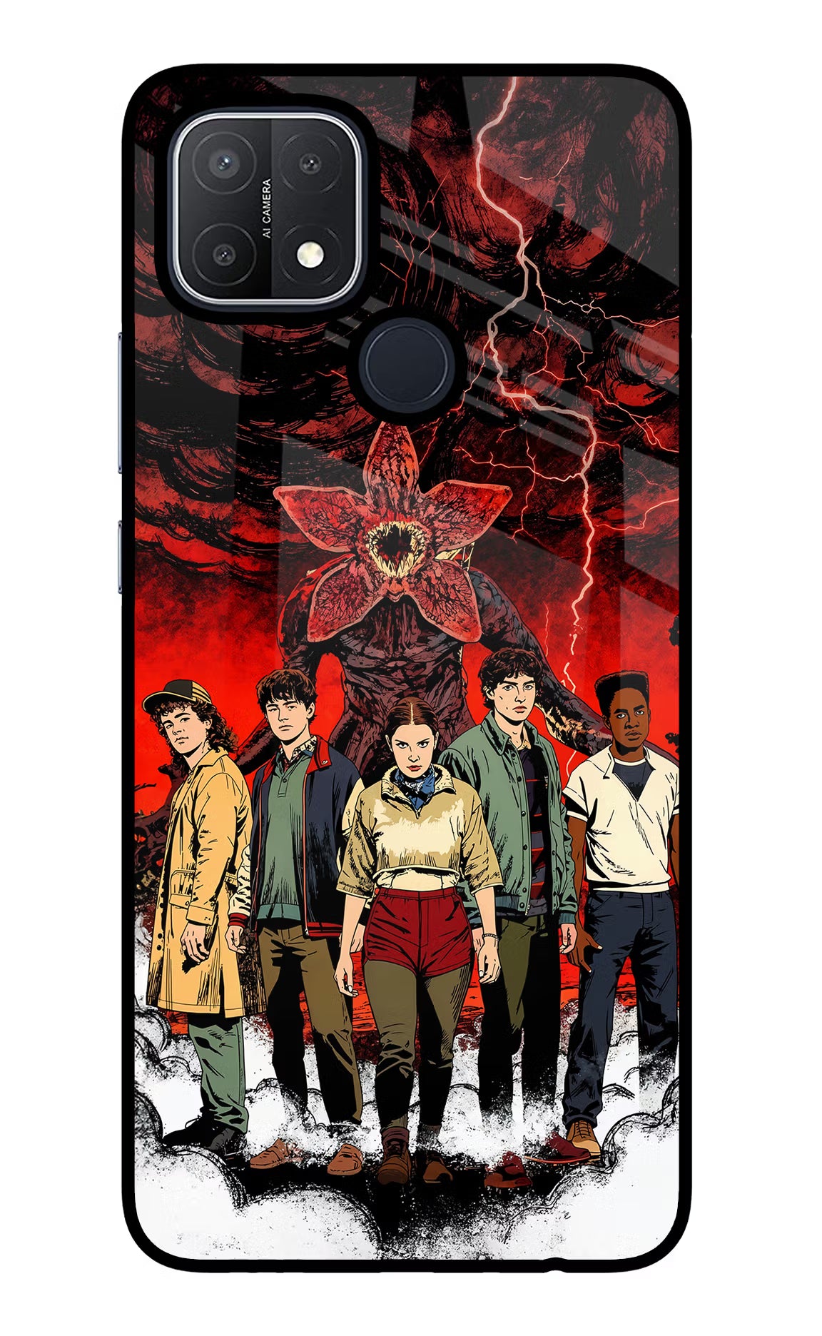 Ordinary Things Characters Oppo A15/A15s Glass Case Back Cover by Casekaro