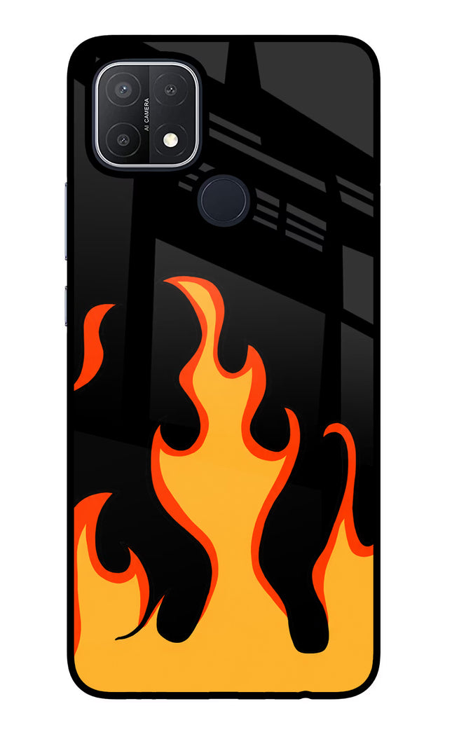 Fired Up – Black Oppo A15/A15s Glass Case