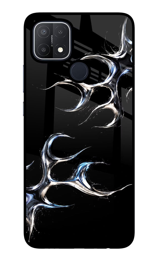 Chrome Tribal Oppo A15/A15s Glass Case Back Cover by Casekaro