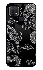 Twin Dragons Oppo A15/A15s Glass Case