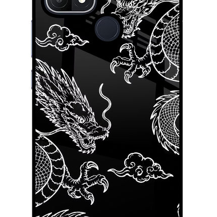 Twin Dragons Oppo A15/A15s Glass Case Back Cover by Casekaro